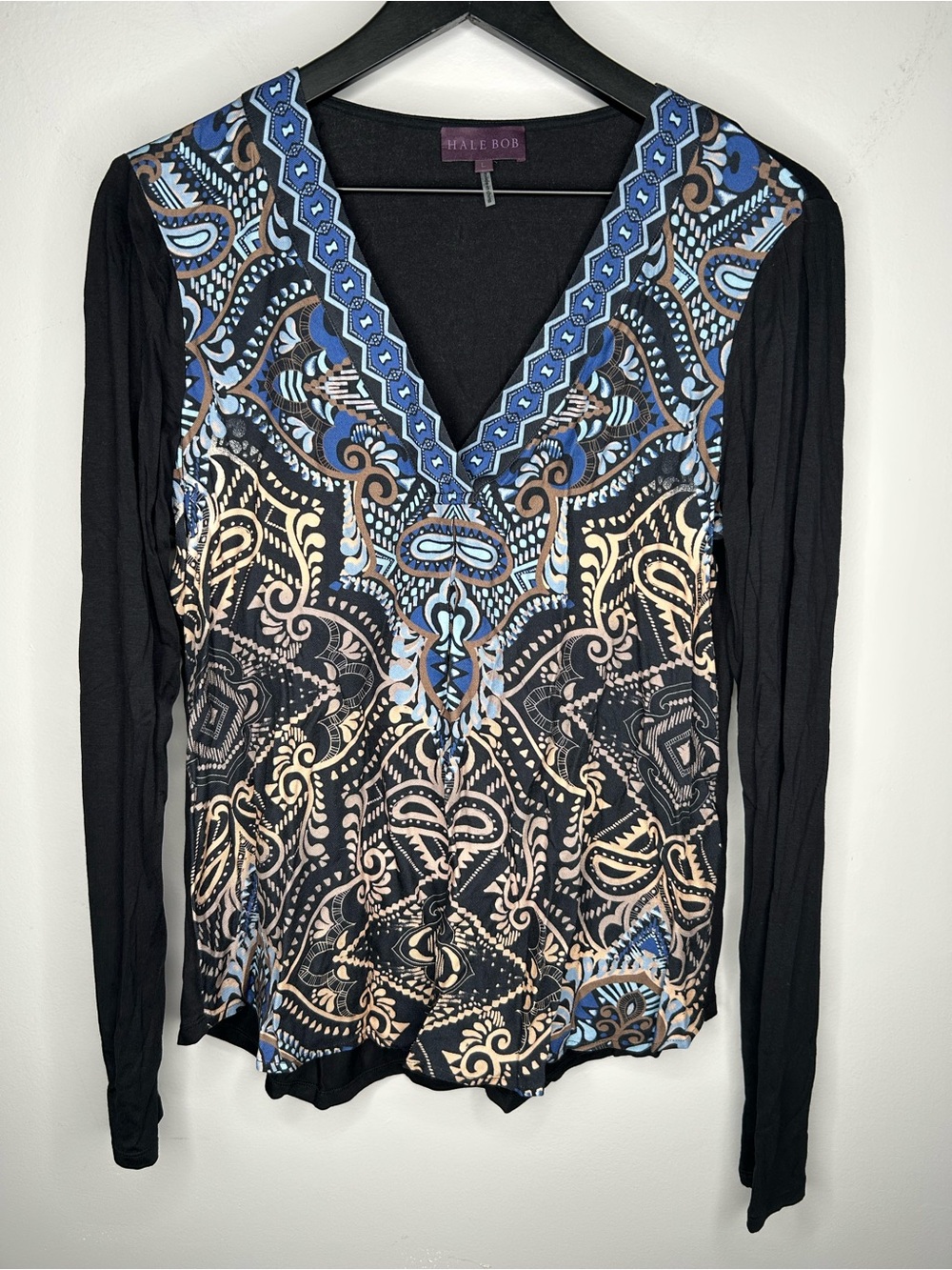 Hale Bob Bohemian Long Sleeve Top Size L